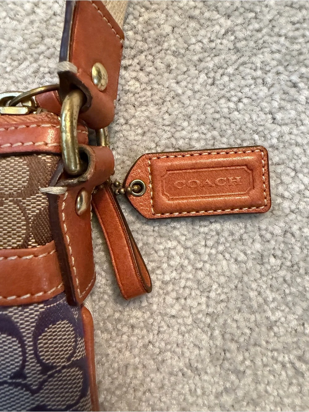 Coach Multicolor Patchwork Signature Crossbody - Pink, Purple, Tan & Brown